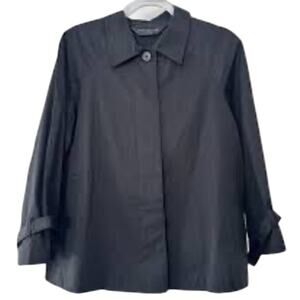 Norma Kamali Black Swing Coat LIghtweight Versatile Size 6 Sophisitcated Glam